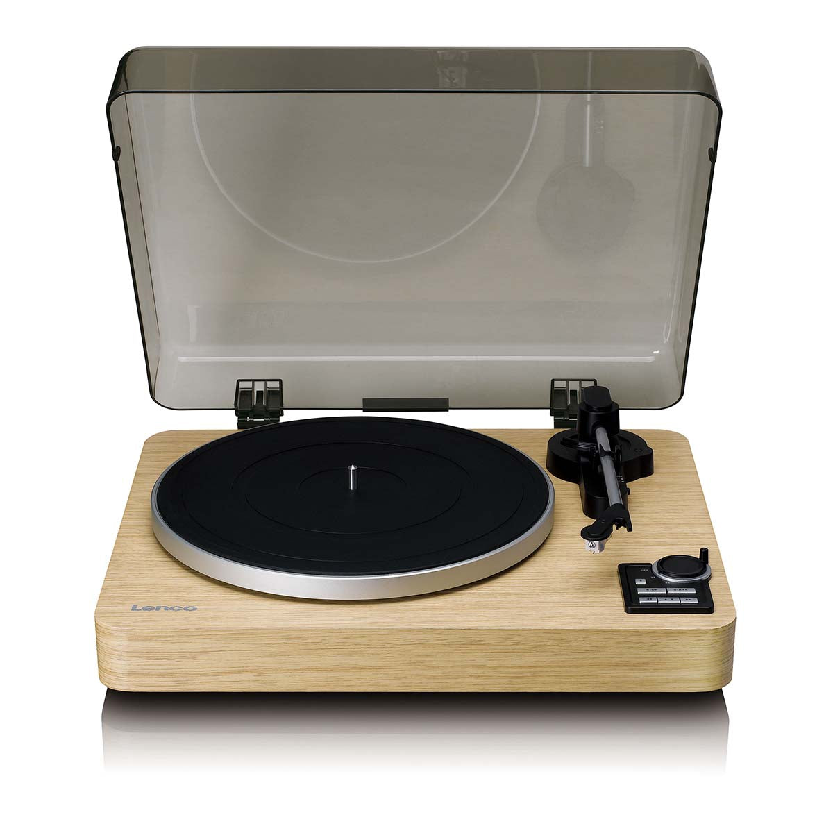 LENCO LBTA-166SI - Fully automatic turntable with Bluetooth® transmission and preamplifier - Metal platter and tonearm - Pine wood