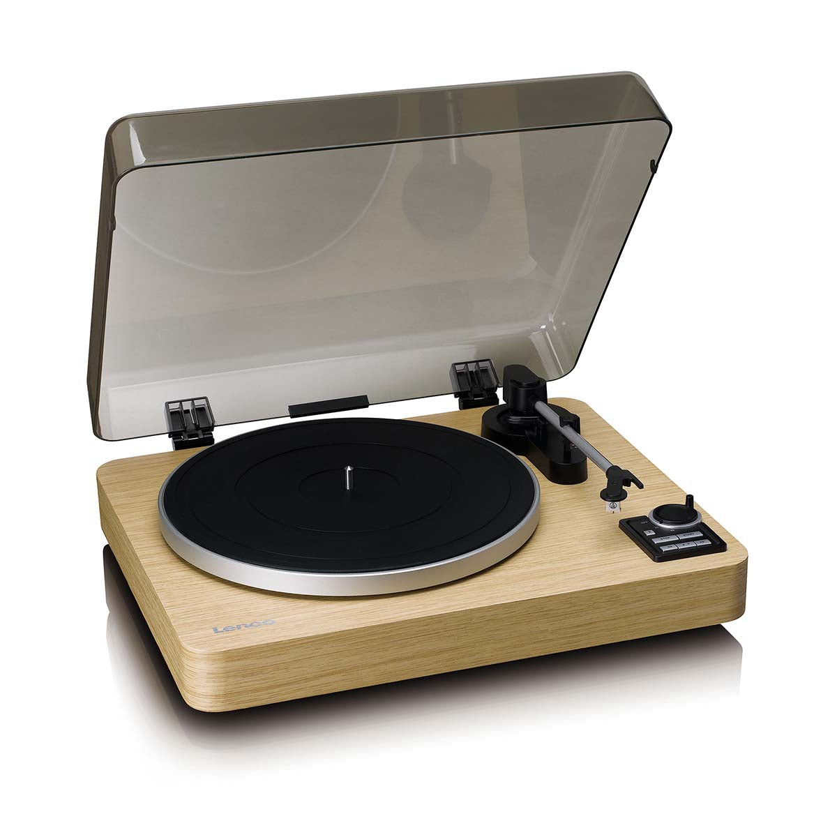 LENCO LBTA-166SI - Fully automatic turntable with Bluetooth® transmission and preamplifier - Metal platter and tonearm - Pine wood