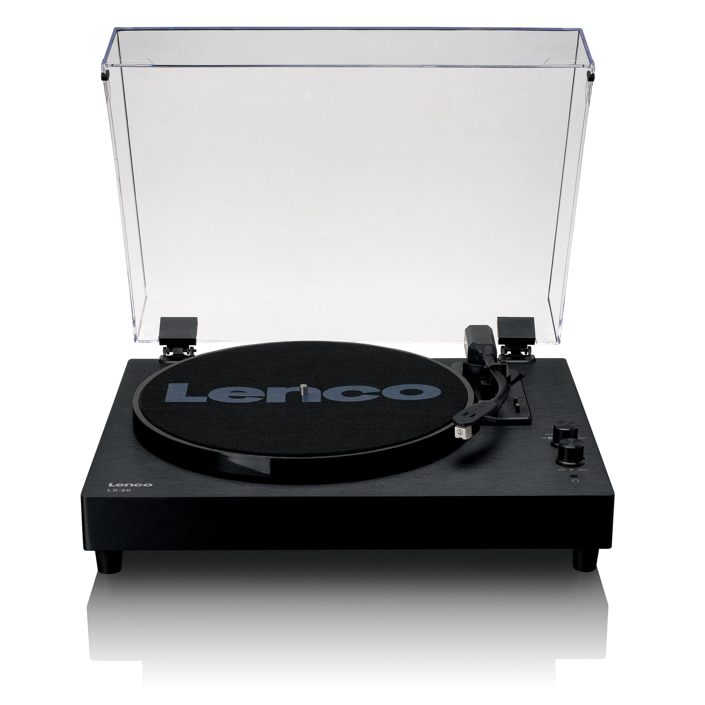 Lenco LS-60BK - Wooden turntable with Bluetooth and built-in speakers - Black