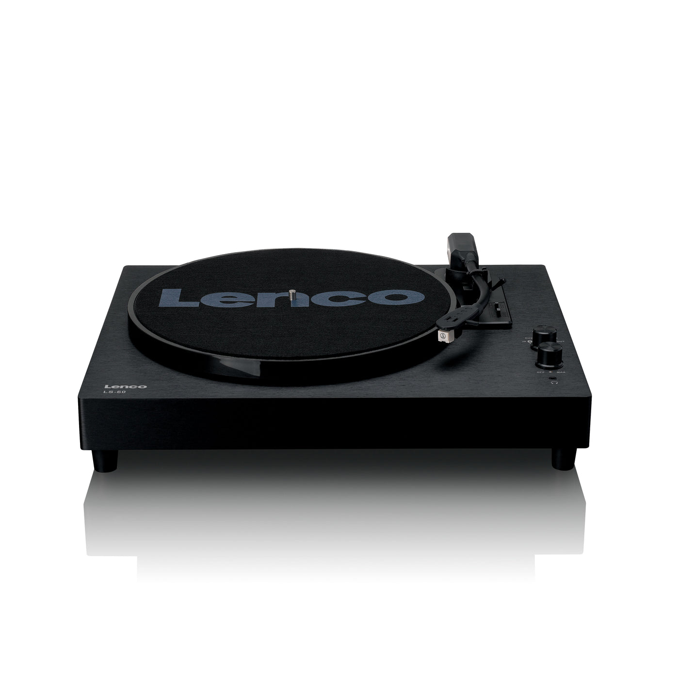 Lenco LS-60BK - Wooden turntable with Bluetooth and built-in speakers - Black