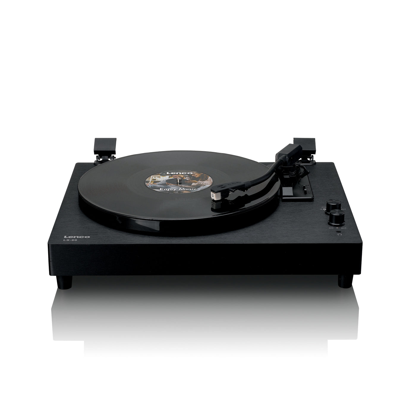 Lenco LS-60BK - Wooden turntable with Bluetooth and built-in speakers - Black