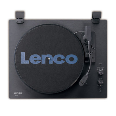 Lenco LS-60BK - Wooden turntable with Bluetooth and built-in speakers - Black