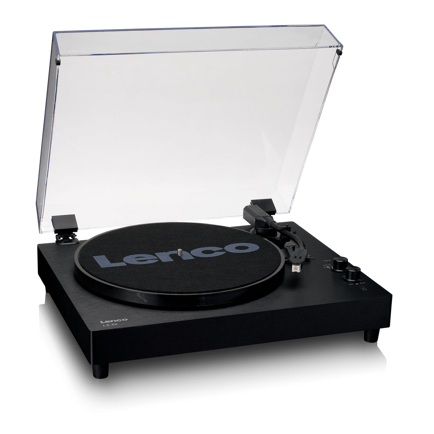 Lenco LS-60BK - Wooden turntable with Bluetooth and built-in speakers - Black