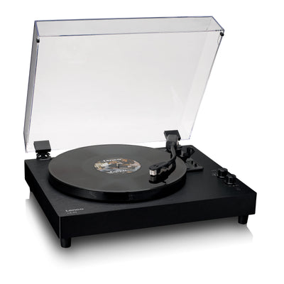 Lenco LS-60BK - Wooden turntable with Bluetooth and built-in speakers - Black