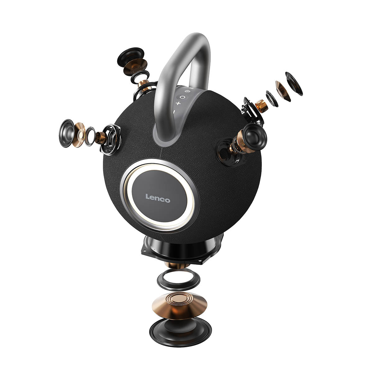 LENCO ORBITA-360 - 360° Bluetooth-luidspreker met Auracast®