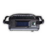 LENCO PDR-455GY - DAB+ FM radio with 20.000MAH rechargeable battery, Bluetooth, light, solar and crank charging, with Bag, AC adaptor and earphones, grey