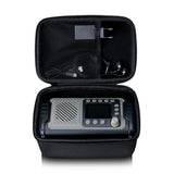 LENCO PDR-455GY - DAB+ FM radio with 20.000MAH rechargeable battery, Bluetooth, light, solar and crank charging, with Bag, AC adaptor and earphones, grey