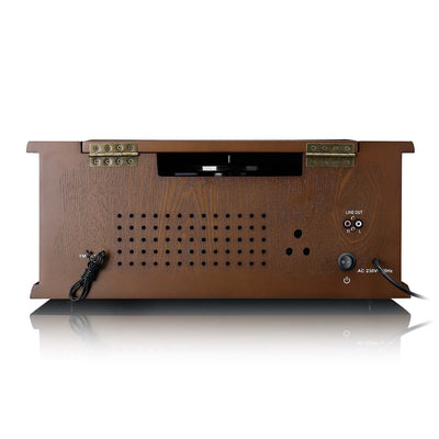 CLASSIC PHONO TCD-3571MY - Houten retro platenspeler met Bluetooth®, DAB+/FM Radio, USB encoding, CD-speler, Cassettespeler en ingebouwde speakers - Hout