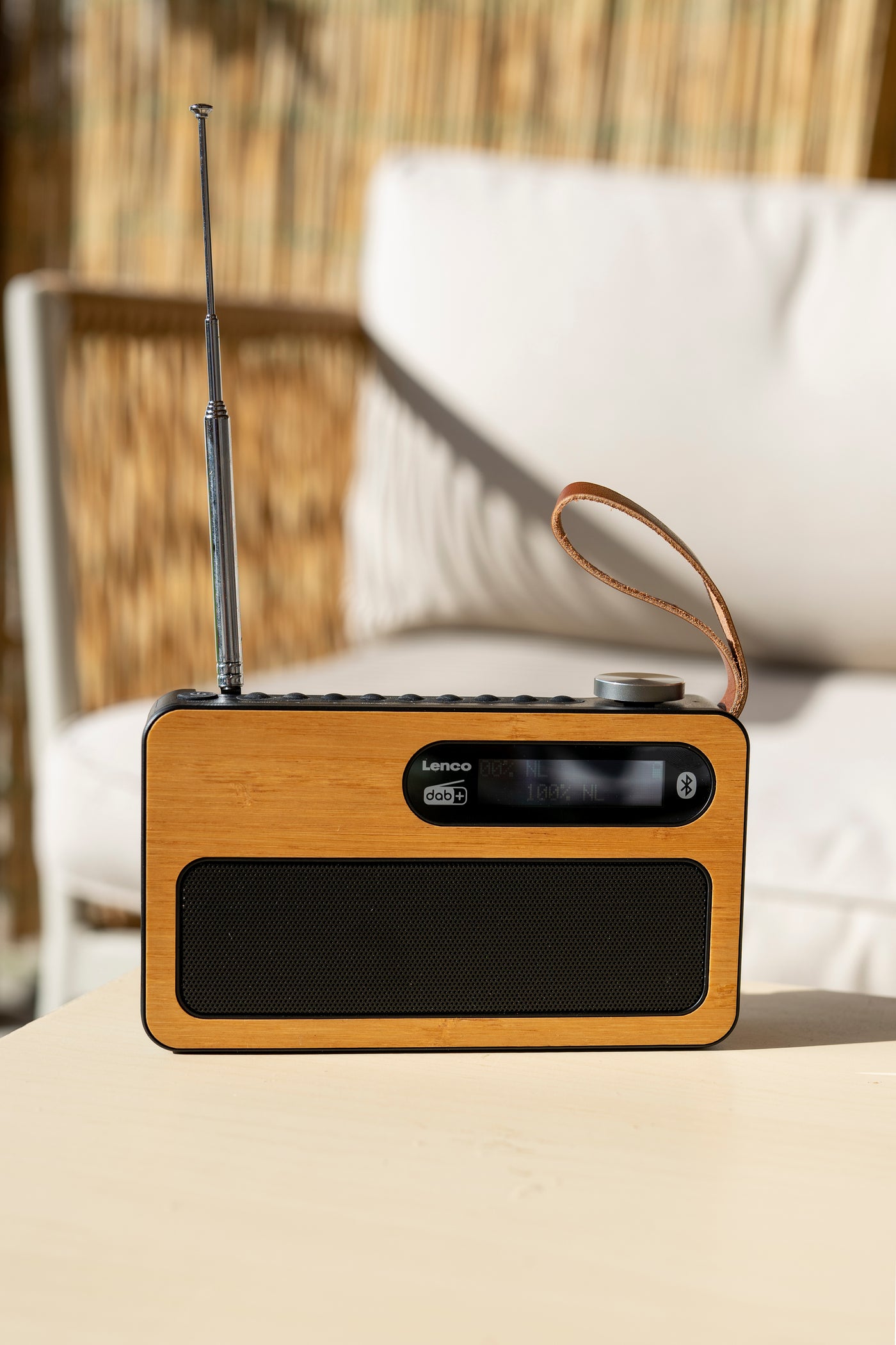 LENCO PDR-040BAMBOO BK - DAB+/FM radio Bluetooth®- Bamboo - Zwart