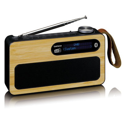 LENCO PDR-040BAMBOO BK - DAB+/FM radio Bluetooth®- Bamboo - Zwart