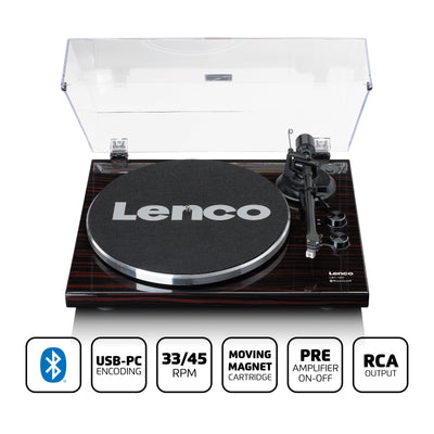 LENCO LBT-189WA - Record Player with Bluetooth® transmission, dark brown