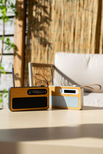 LENCO PDR-040BAMBOO BK - DAB+/FM radio Bluetooth®- Bamboo - Zwart