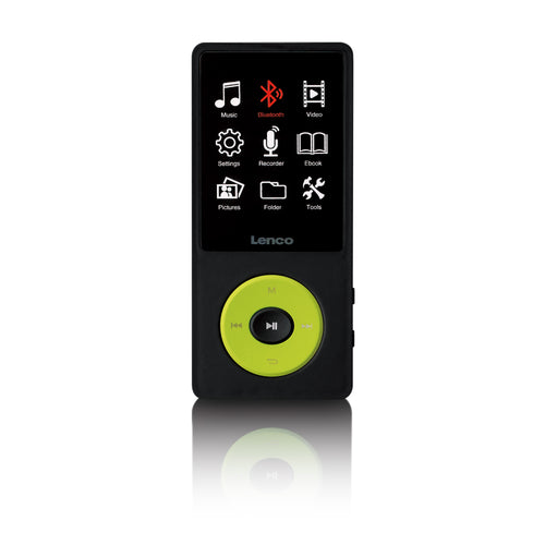 LENCO Xemio-860GN - MP3/MP4 speler met Bluetooth® en 8GB intern geheugen - Groen