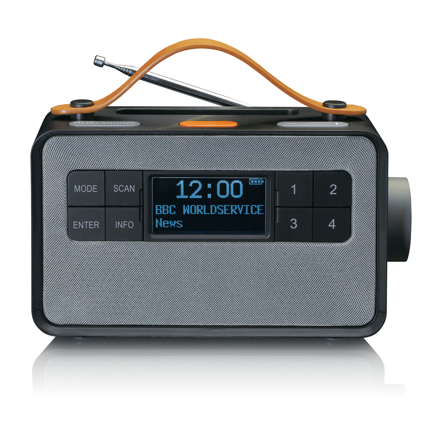 LENCO PDR-065BK - Draagbare FM/DAB+ radio met grote knoppen en "Easy Mode" functie, zwart