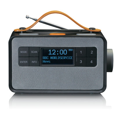 LENCO PDR-065BK - Portable FM/DAB+ radio with big buttons and "Easy Mode" function, black