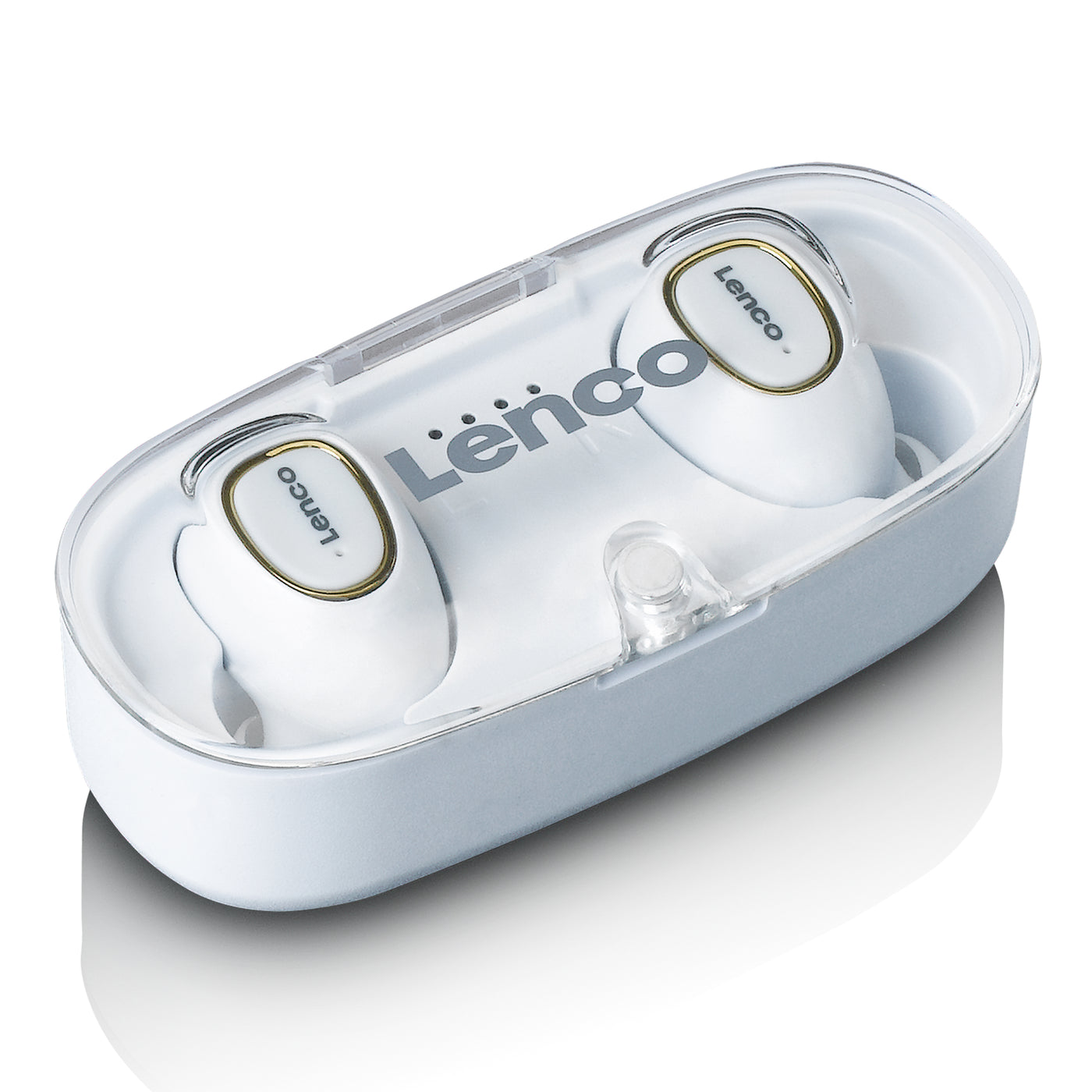 LENCO EPB-410WH Bluetooth® IPX4 TWS Earphone with Powerbank - White