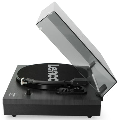 LENCO LS-300BK - Record Player with Bluetooth® and two separate speakers, black