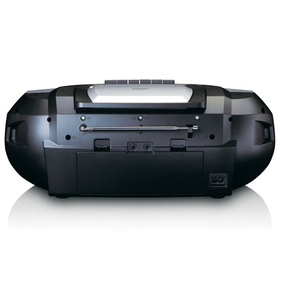 LENCO SCD-720SI - Draagbare boombox met DAB+/FM radio, Bluetooth®, CD, casette recorder en USB speler - Zilver