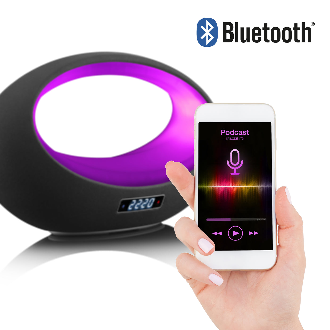 LENCO BT-210 - Bluetooth® Speaker met 8 uur speeltijd en 6W vermogen plus LED-verlichting