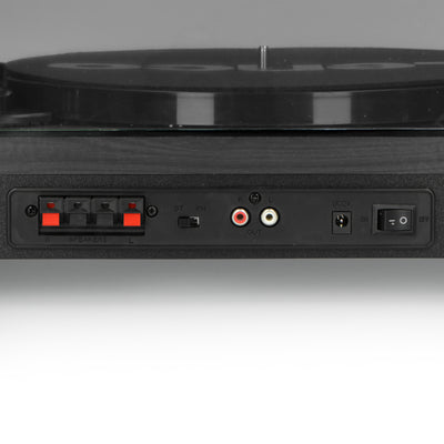 LENCO LS-300BK - Platenspeler met Bluetooth® en twee externe speakers, zwart