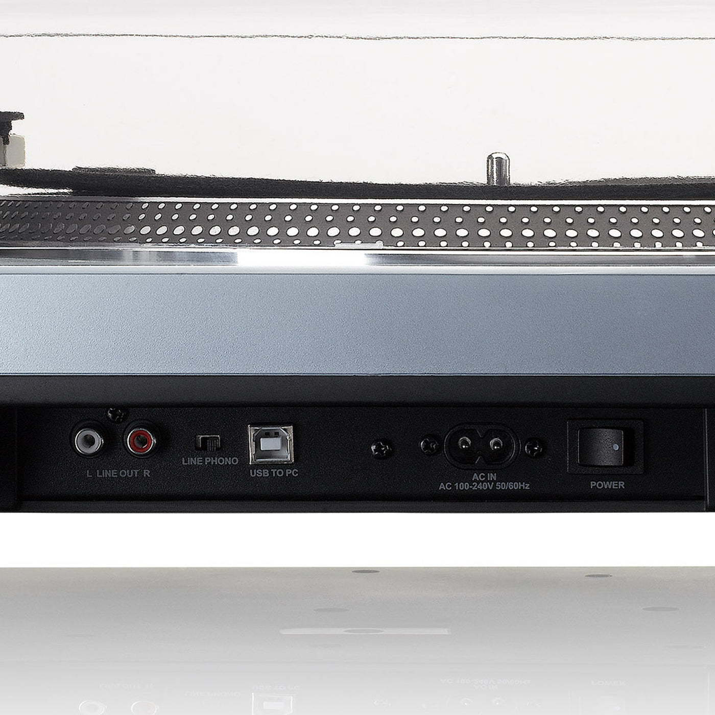 LENCO L-3809ME - Direct aangedreven Platenspeler met USB/PC encoding - Metallic blauw