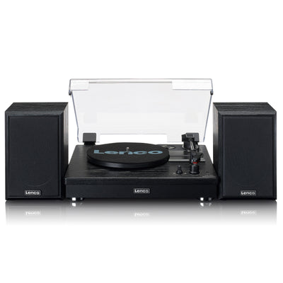 LENCO - LS-101BK - Houten platenspeler met Bluetooth®, 2 externe speakers