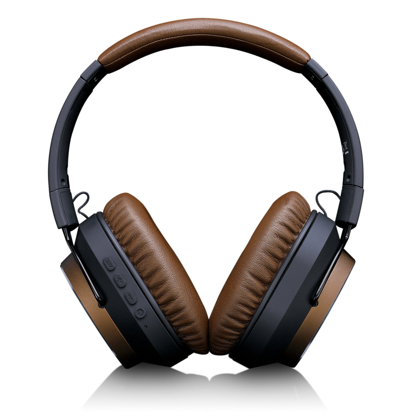 LENCO HPB-730BN - Bluetooth® Headphones with Active Noise Cancelling (ANC) - Brown