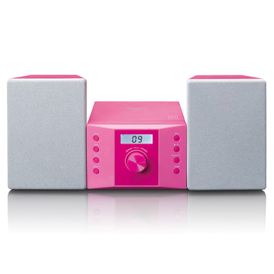 LENCO MC-013PK - Stereo set met FM radio en CD speler - Roze