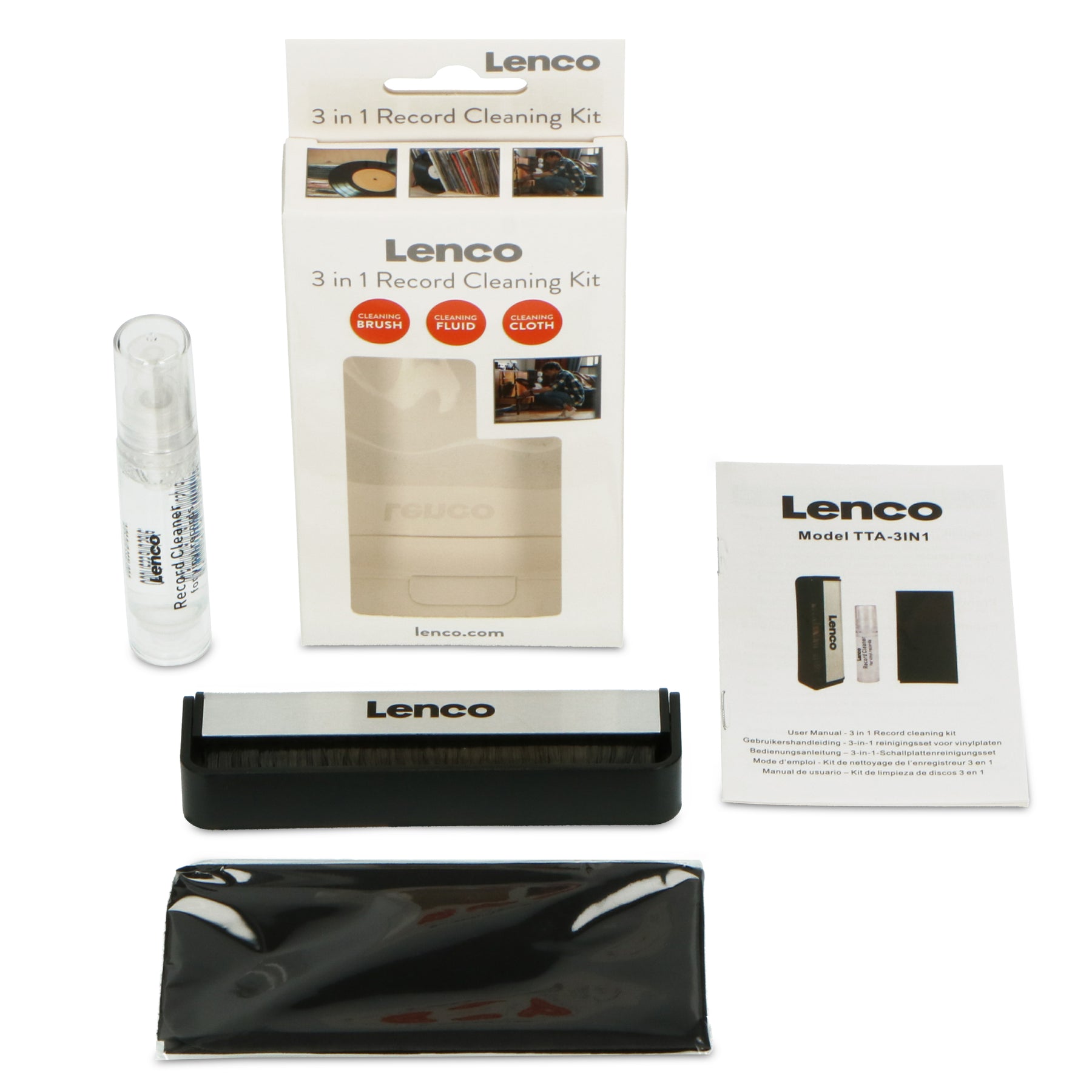 Lenco 5-in-1 Record Cleaning Kit at