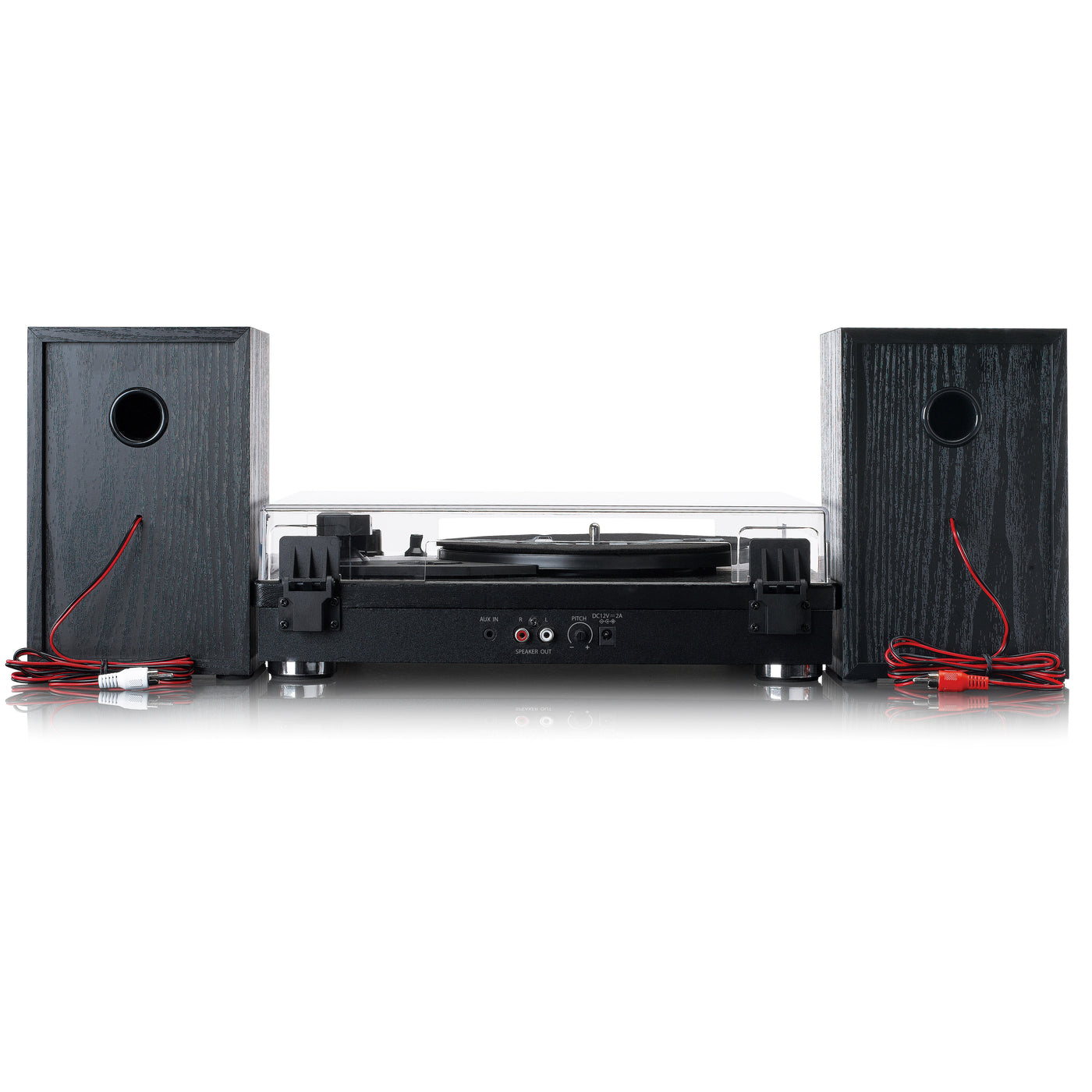 LENCO - LS-101BK - Houten platenspeler met Bluetooth®, 2 externe speakers