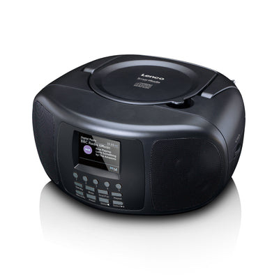 LENCO SCD-6000BK - Portable internet radio with DAB+/FM, Bluetooth®, CD player, and large LCD colour display - Black