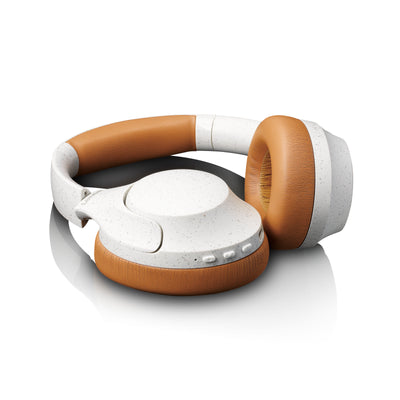 LENCO HPB-830GY - Draadloze Bluetooth® koptelefoon met Active Noise Cancelling en ingebouwde microfoons - Grijs/Wit
