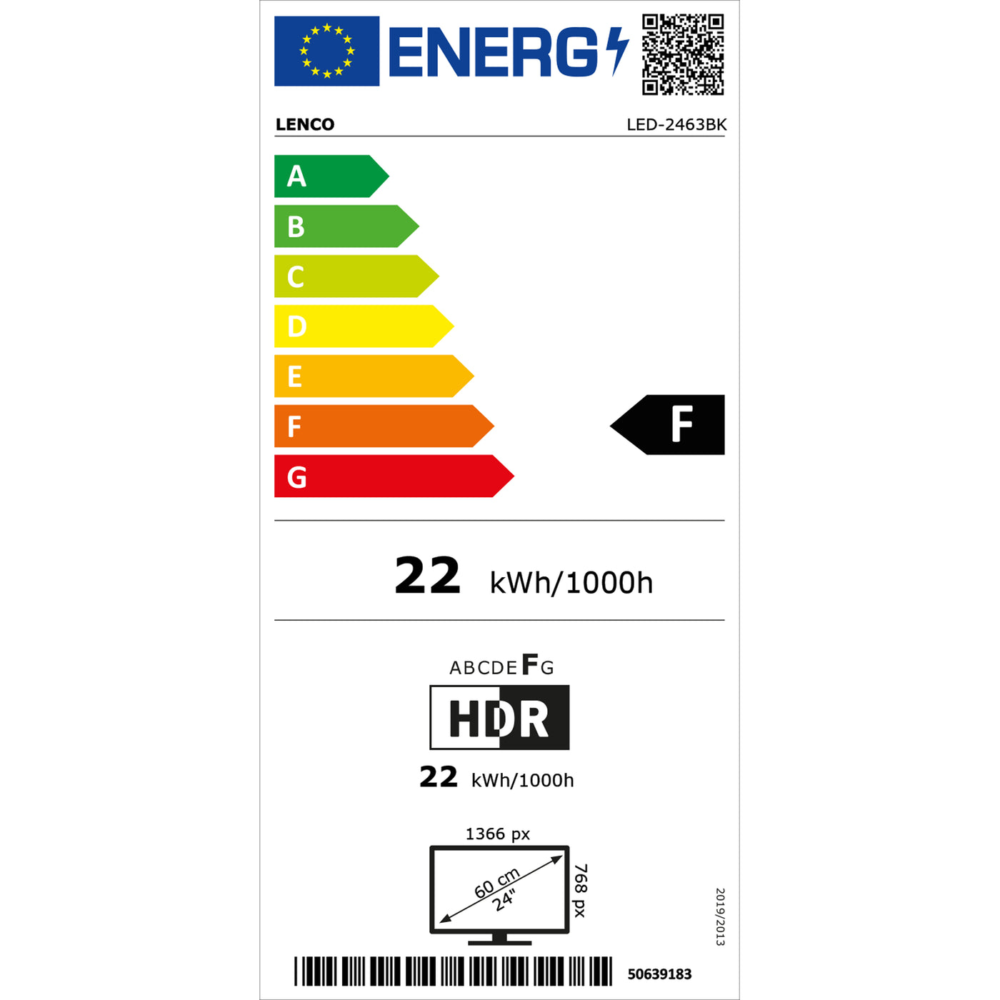 LENCO LED-2463BK (V2) - 24" Android Smart TV with 12V car adapter, black