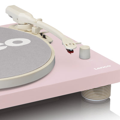 LENCO LS-50PK - Platenspeler mét ingebouwde speakers USB Encoding - Roze