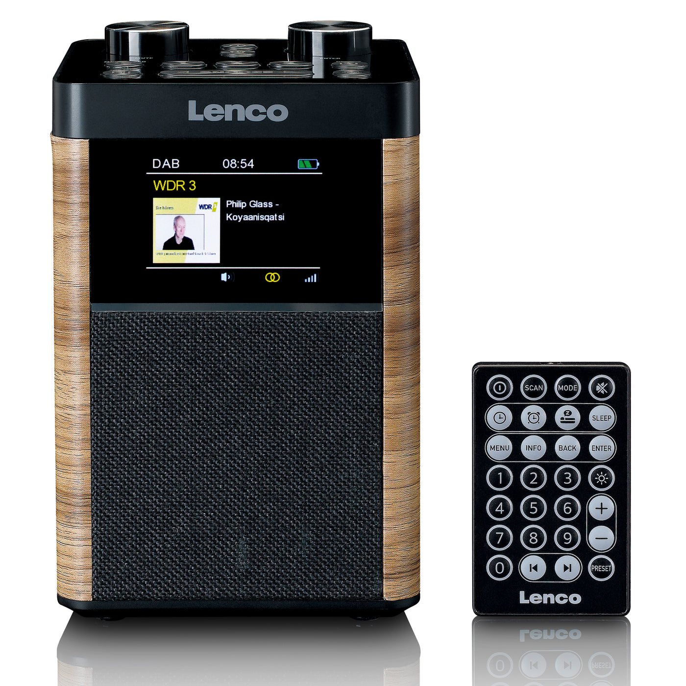 LENCO PDR-060WD - Portable DAB+/FM Radio Bluetooth®, 10W Speaker, 14H Batterij - Zwart