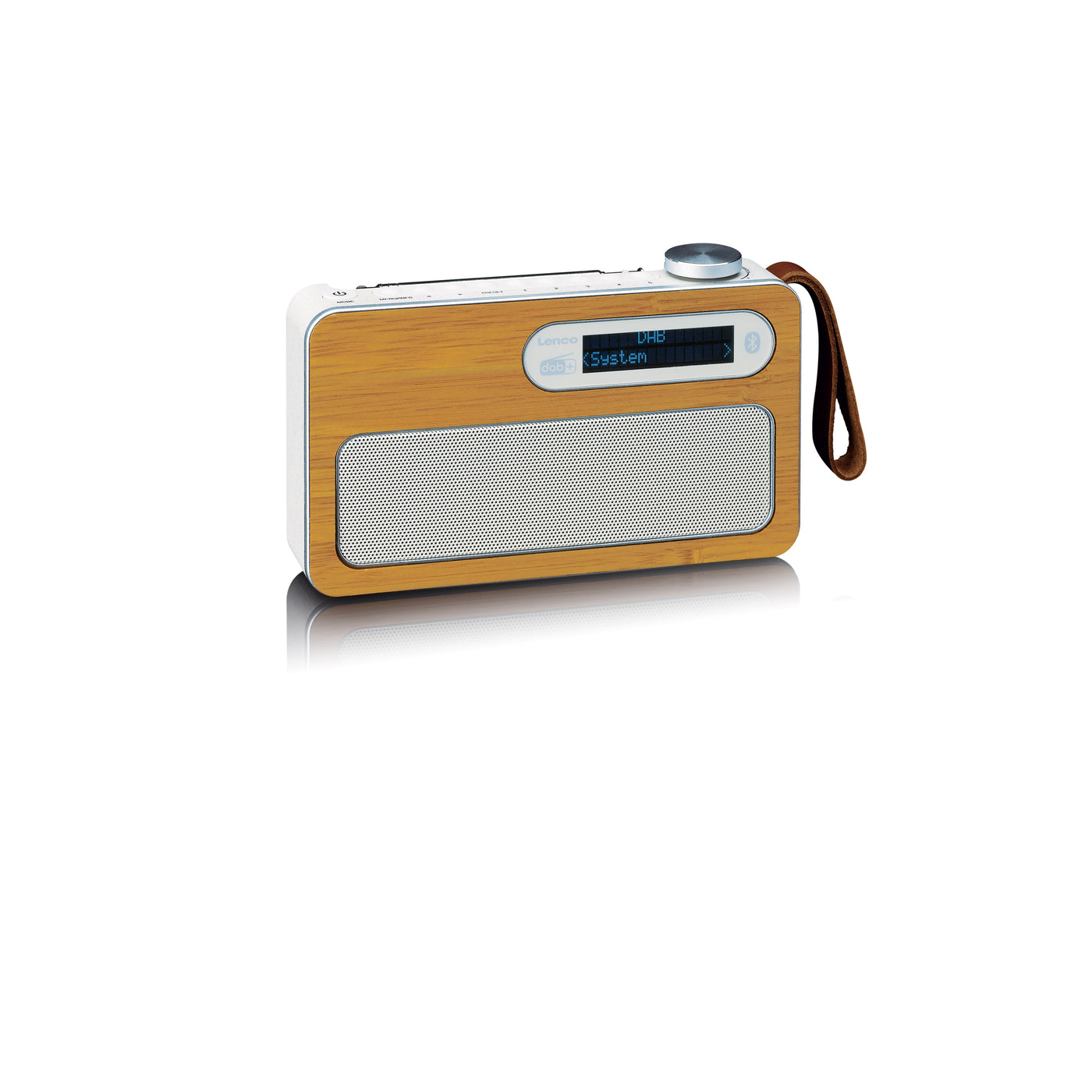 LENCO PDR-040EF - Draagbare DAB+/FM radio met oplaadbare batterij en Bluetooth® - Bamboe