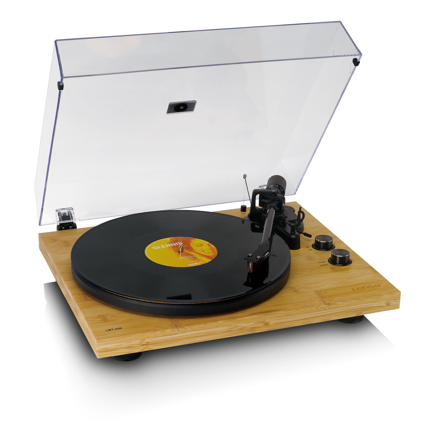 LENCO LBT-335BA - Record Player with Bluetooth®, bamboo housing, and Ortofon 2M Red cartridge