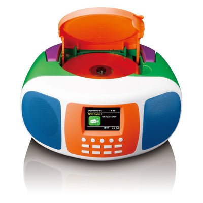 LENCO SCD-861KIDS - Draagbare DAB+/FM radio met Bluetooth®, CD-speler en groot LCD kleurendisplay - Vrolijke kleuren voor kinderen