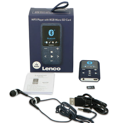 LENCO XEMIO-861BU - MP3/MP4 Player met Bluetooth® 8GB Micro SD Card - Blauw