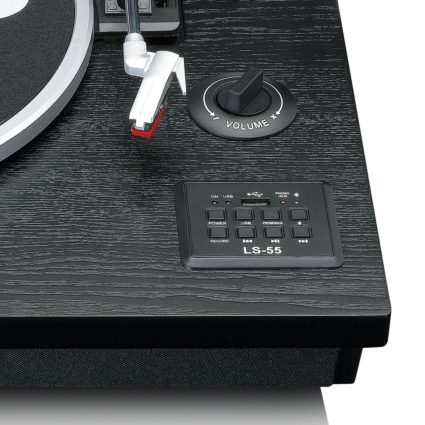 LENCO LS-55BK - Platenspeler met Bluetooth®, USB, MP3, luidsprekers - Zwart
