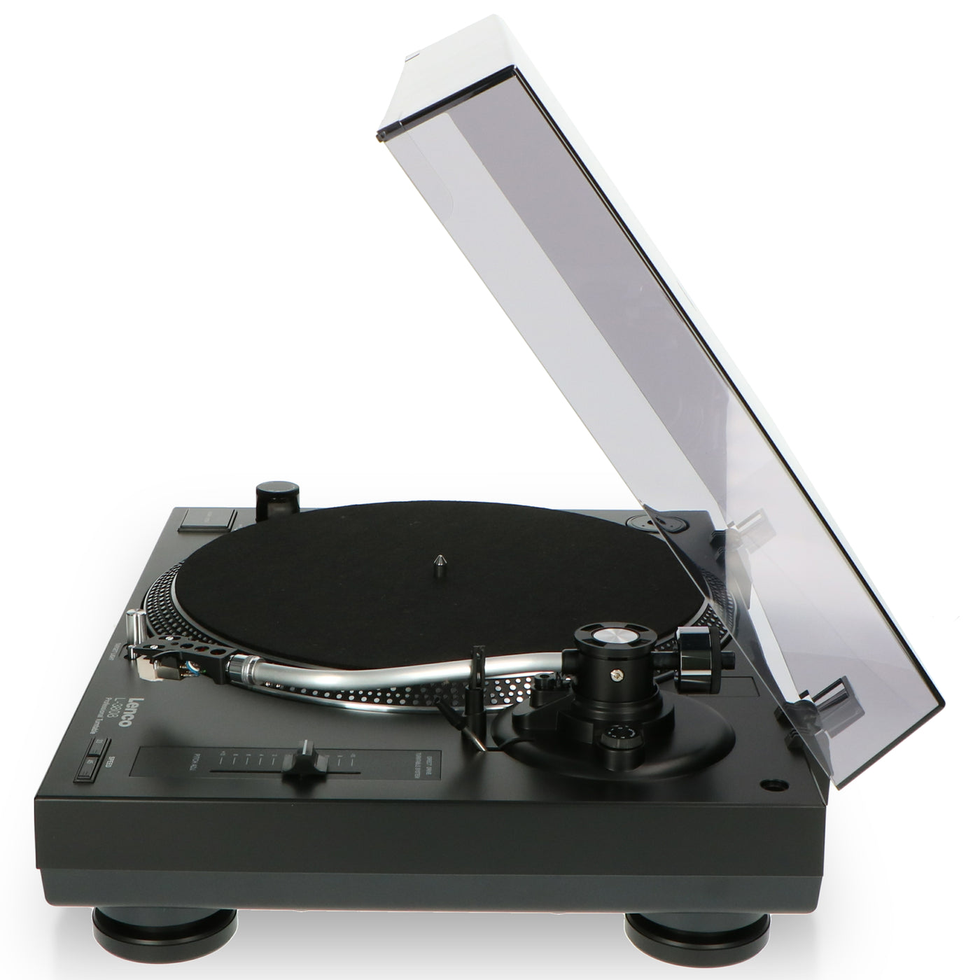 LENCO L-3808 Black - Direct drive Record Player with USB / PC Encoding - Black