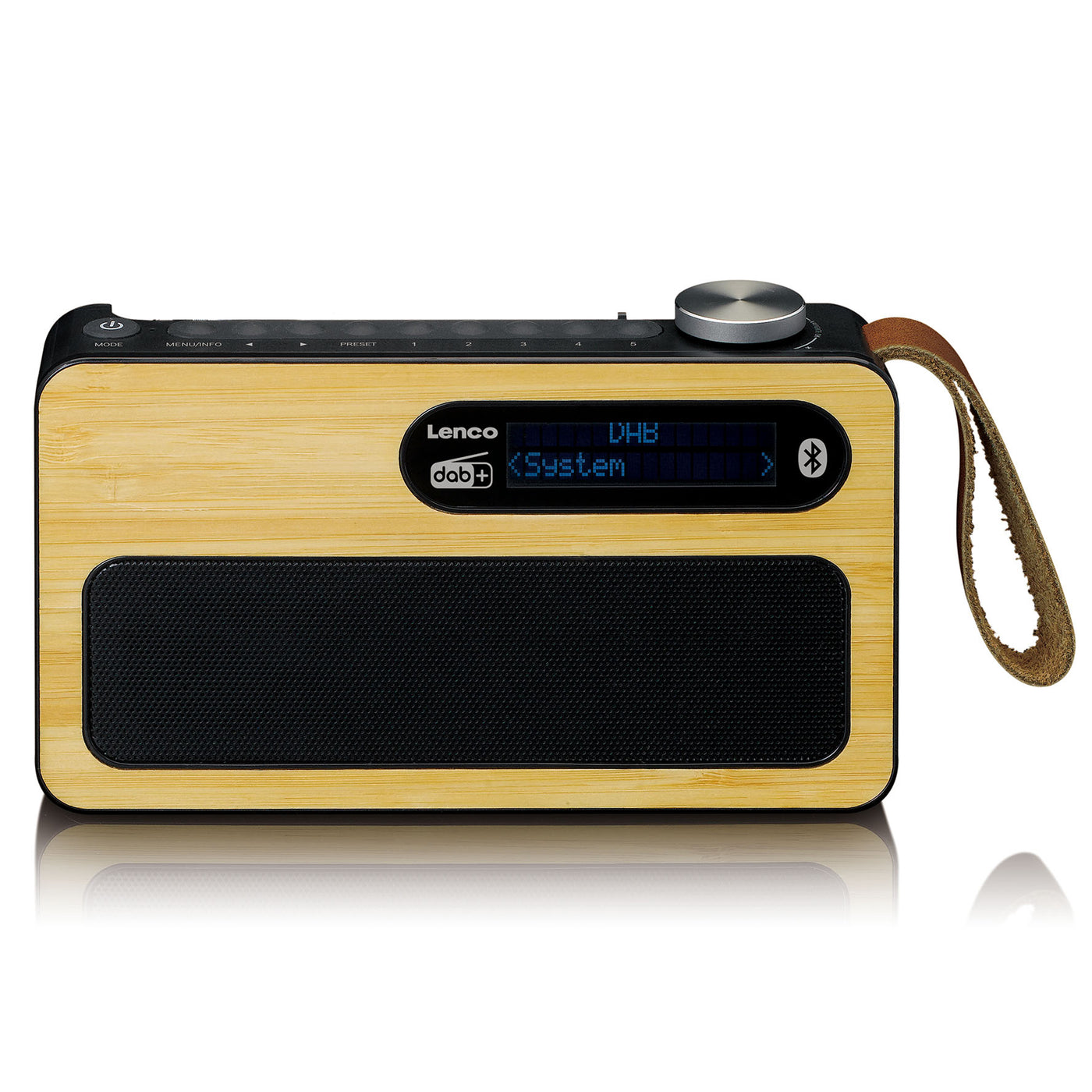 LENCO PDR-040BAMBOO BK - DAB+/FM radio Bluetooth®- Bamboo - Zwart