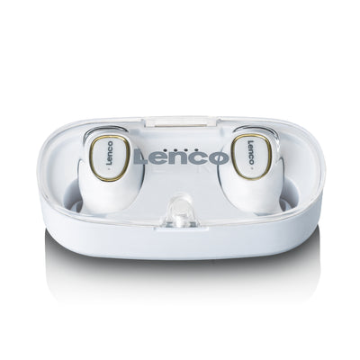 LENCO EPB-410WH Bluetooth® IPX4 TWS Earphone with Powerbank - White