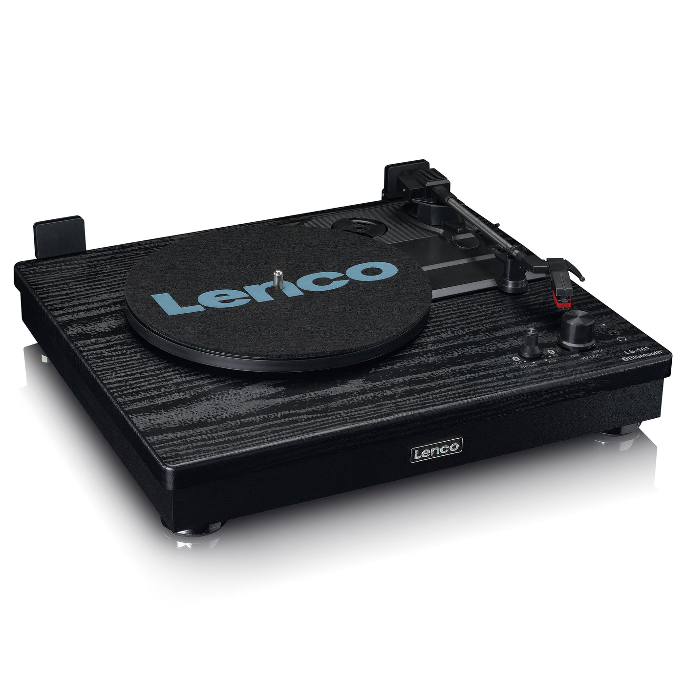 LENCO - LS-101BK - Houten platenspeler met Bluetooth®, 2 externe speakers