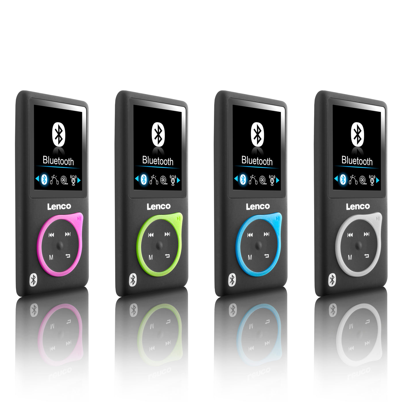 LENCO XEMIO-768 Grey - MP3/MP4 player with Bluetooth® incl. 8GB micro SD card - Grey