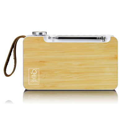 LENCO PDR-040BAMBOOWH - DAB+ radio - Bamboo - White