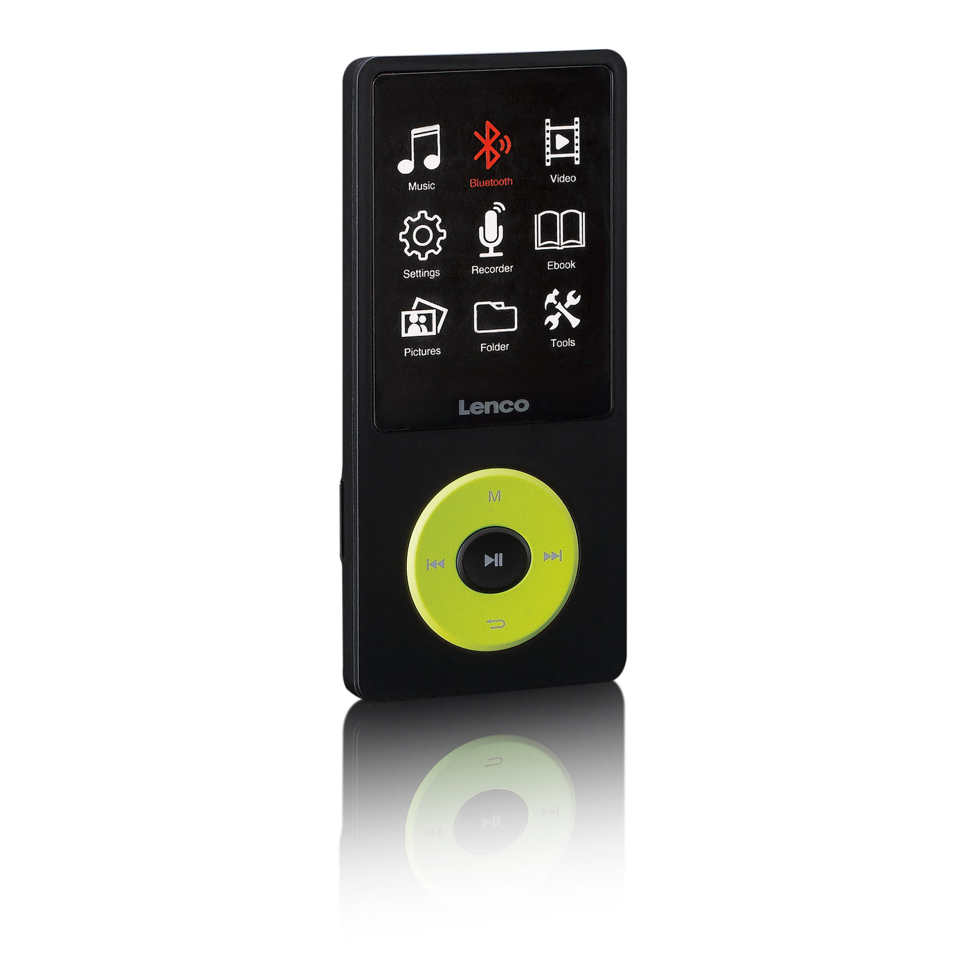 LENCO Xemio-860GN - MP3/MP4 speler met Bluetooth® en 8GB intern geheugen - Groen