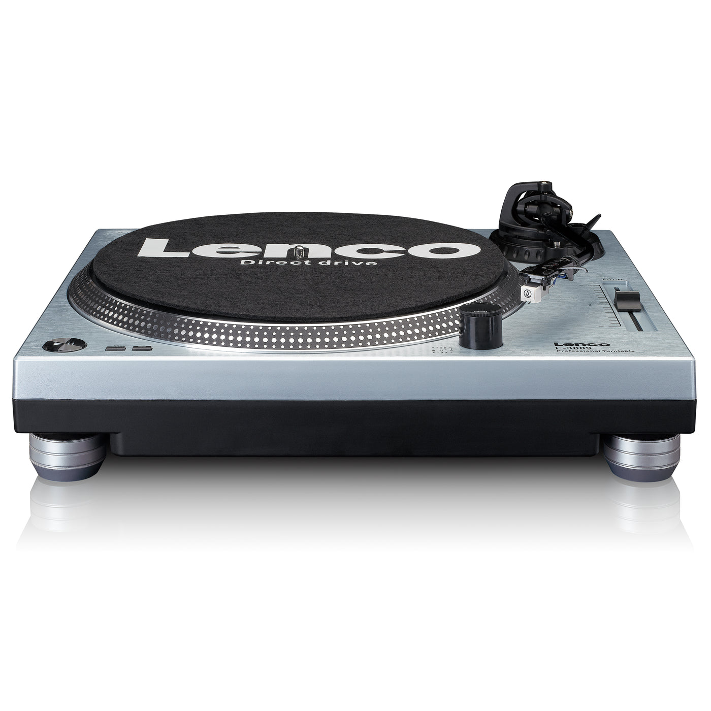 LENCO L-3809ME - Direct drive Record Player with USB / PC Encoding - Metallic blue