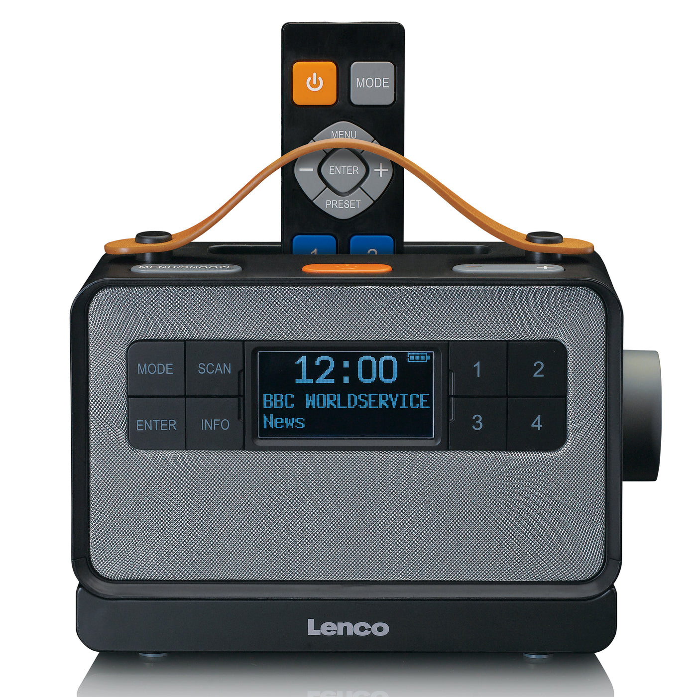 LENCO PDR-065BK - Portable FM/DAB+ radio with big buttons and "Easy Mode" function, black