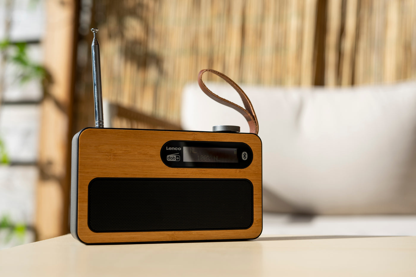 LENCO PDR-040BAMBOOBK - DAB+ radio - Bamboo - Black